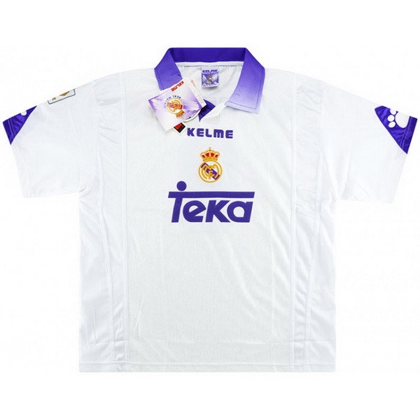 Tailandia Camiseta Real Madrid Primera Equipación Retro 1997 1998 Blanco